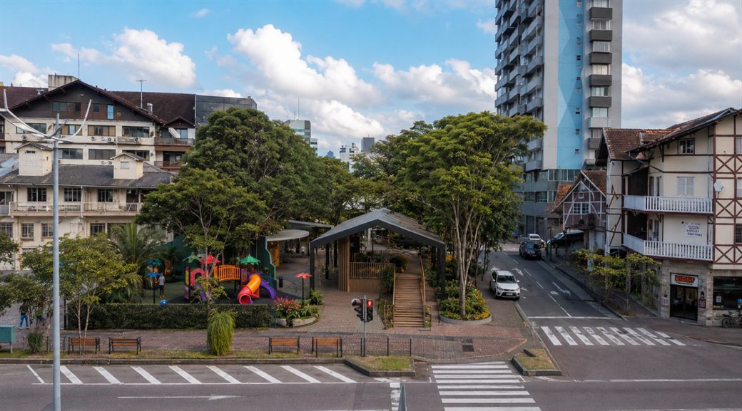 Vista do Camarote Dati para a Rua XV de Novembro